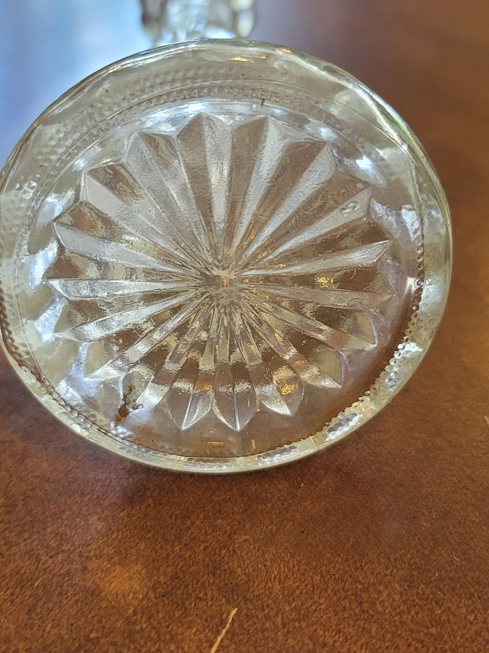 Anchor Hocking Stars and Bars Pattern Pressed‎ Glass Bud Vase 9 Inch